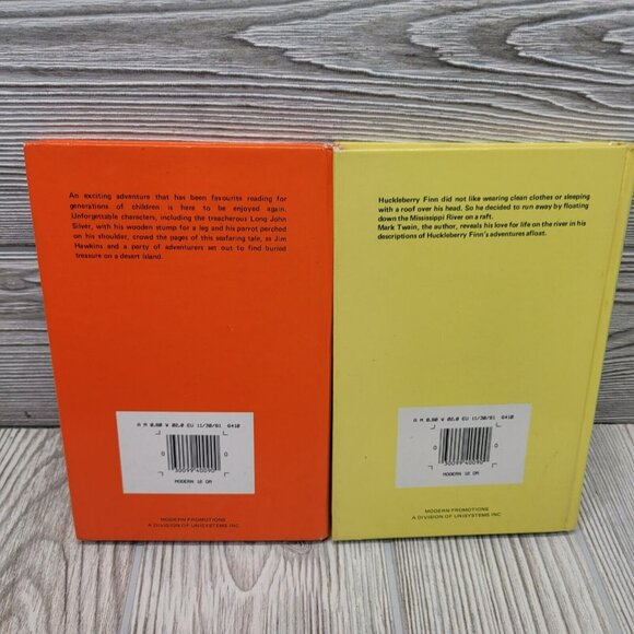2 Legendary Classics Books Treasure Island‎ and Huckleberry Finn Hardcover Twain - Picture 2 of 7